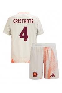 AS Roma Bryan Cristante #4 Jalkapallovaatteet Lasten Vieraspeliasu 2024-25 Lyhythihainen (+ Lyhyet housut)